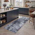 thumbnail image 2 of DEORAB 2x3 Area Rug Low Pile Machine Washable Non Slip Backing for Entryway, Front Door, Bathroom, Distressed Texture Black, 2 of 6