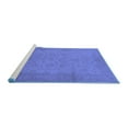 thumbnail image 2 of Ahgly Company Machine Washable Indoor Round Oriental Blue Industrial Area Rugs, 3' Round, 2 of 4