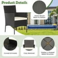 thumbnail image 6 of Barara King Outdoor Collection Set, Patio Conversation Table Chair Set, 5 Pieces Outdoor Wicker Sofa Set with Coffee Table and 2 Ottomans, 6 of 6