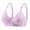 Purple, variant on Loopsun Plus Size Bras for Women, Womens Comfortable Breathable Bra without Steel Ring Non-Magnetic Bra Pattern Sweat Absorption Adjustable Shoulder Black 85B