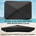 thumbnail image 2 of Yescom 10x6.5 Ft Patio Umbrella Replacement Canopy with Valance Outdoor Beach Deck, 2 of 12