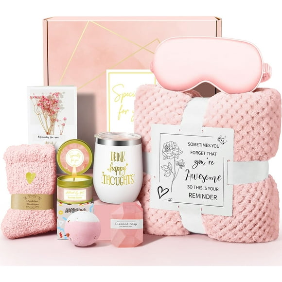 Cadeaux de Joyeux Anniversaire pour Femme, Maman, Son Amie, Sœur, Épouse, Grand-Maman, Collègue, Cadeaux pour Soins Personnels, Cadeaux de Rétablissement, Ensemble Unique de Paniers-Cadeaux Spa Relaxants, Saint-Valentin