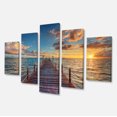 thumbnail image 2 of Lever de Soleil Brillant sur la Jetée - Impression d'Art Moderne sur Toile, 2 of 3