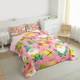 thumbnail image 4 of Manfei Christmas Gnome Bedding Comforter Set,Merry Xmas Twin Comforter Sets,Pink Blue Yellow Bedding Set For Girl Boy,Super Cozy Room Decor Reversible,2-Piece, 4 of 9