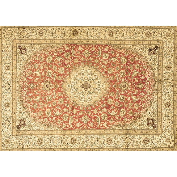 Ahgly Company Indoor Rectangle Medallion Brown Traditional Area Rugs, 8' x 12'