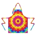 thumbnail image 2 of Rainbow Tie Dye Mandala Pattern Apron-Garden Aprons for Women with Pockets-Cotton Linen Waterproof Kitchen Cooking Gardening Aprons Adjustable for Kitchen,Cooking,BBQ and Salon 33x27 Inch, 2 of 7