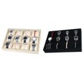 thumbnail image 3 of Bandeja para joyas, caja de almacenamiento para joyas, soporte para relojes, collares, anillos, pendientes, organizador de exhibición de colgantes, serie gris, 3 of 5