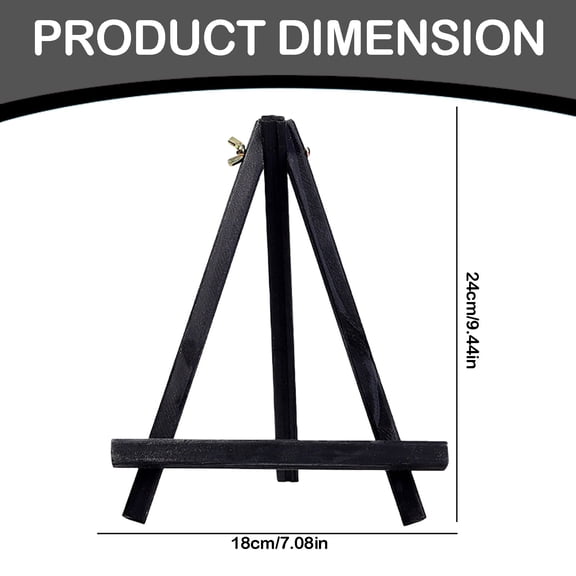 Clearance Under $3.99! 1PC Wooden Tabletop Easel, Tripod Display Stand for Art & Painting, Wood, for Studio & Home, (20x20x5cm, Black)
