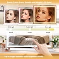 thumbnail image 4 of MKupView Large Vanity Mirror with LED Lights & Play Music 27.6"X21.7" Vanity Mirror Touch Screen with 3-Color Lighting Memory Function USB Charging Port & Magnifying Glass Suitable for Wall or Desktop, 4 of 8