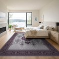 thumbnail image 3 of ODIKA 9'x12' Washable Area Rug Traditional Patterned Framework Showcasing Elegant Wisteria Themes for Great Room, Indoor Concept, Large Living Low Pile, Flatwoven, 3 of 7