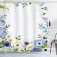 thumbnail image 1 of Ambesonne Ivory and Blue Shower Curtain, Roses Peonies, 69"Wx70"L, Multicolor, 1 of 3