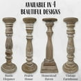 thumbnail image 6 of Vintage Inspired Farmhouse Candle Holders - Holds 3" Pillar Candles - Set of 4, 6 of 6