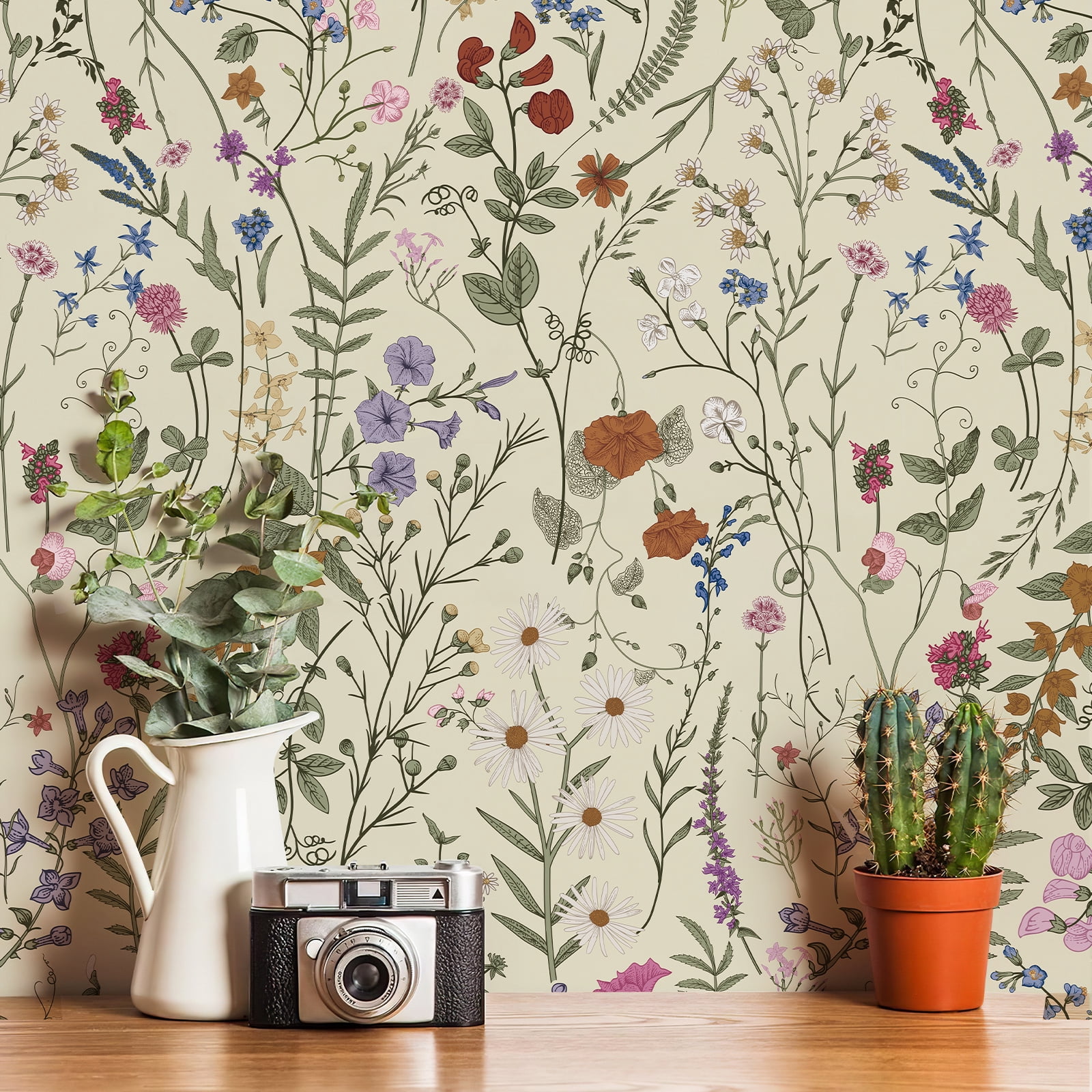 Xiayi Botanical Floral Peel and Stick Wallpaper 56.7 Sq. ft