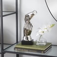 thumbnail image 3 of 5" x 13" Silver Polystone Hands Sculpture, by DecMode, 3 of 10