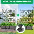 thumbnail image 2 of Slsy Jardinera Elevada de 160 cm con Enrejado y Ruedas, Huerto Vertical con Macetero para Plantas Trepadoras, Flores y Hierbas, Ideal para Jardín y Patio, 2 of 9