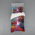 thumbnail image 2 of Ambesonne Colorful Bedding Set 4 Pcs, Trees Park Fall Autumn, Queen, Multicolor, 2 of 3