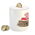 thumbnail image 2 of 36th Birthday Piggy Bank, Happy Birthday Party Theme Cake with Candles and Sprinkles Art Print, Ceramic Coin Bank Money Box for Cash Saving, 3.6" X 3.2", Multicolor, by Ambesonne, 2 of 4