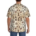 thumbnail image 3 of Rateoe Wine 1 Pattern Men's Short Sleeve Classic Shirt, Casual Short-Sleeved Shirt, Lightweight Summer Shirt, Cuban Collar Shirt,Button-Front Shirt-Medium, 3 of 5