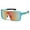 Turqoise Frame With Blue Lens, variant on Oversized Large Sports Shield Baseball Cycling Sunglasses Orange Mirror Lens