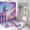 AA-3, variant on Unicorn Flamingo Rainbow Fantasy Shower Curtain Set Modern Bathroom Decor Mats 4pcs Fabric Bathroom Curtain Slip Floor Rug Toilet Lid