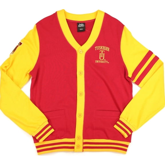 Big Boy Tuskegee Golden Tigers S4 Mens Cardigan [Crimson Red - XL]