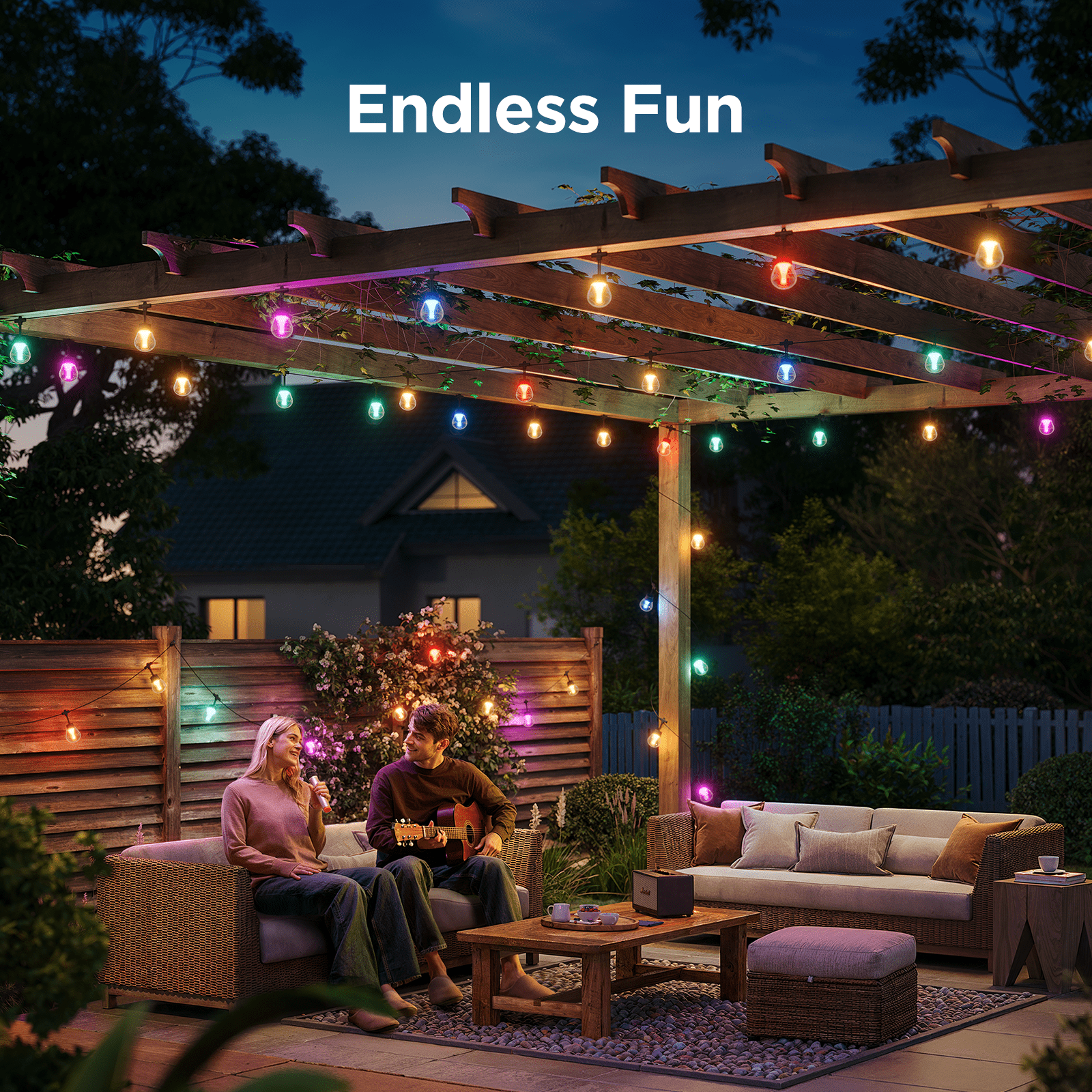 Govee 48ft Outdoor Clear Bulb String Lights