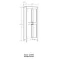 thumbnail image 2 of Pemberly Row Armoire de Rangement à 2 Portes en Bois d'Ingénierie, Chêne Craie, 2 of 11
