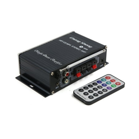 Digital Flat Panel Amplifier - 2 Channel Hi-Fi FM Radio Audio Stereo Power Digital Amplifier for Car Motorcycle