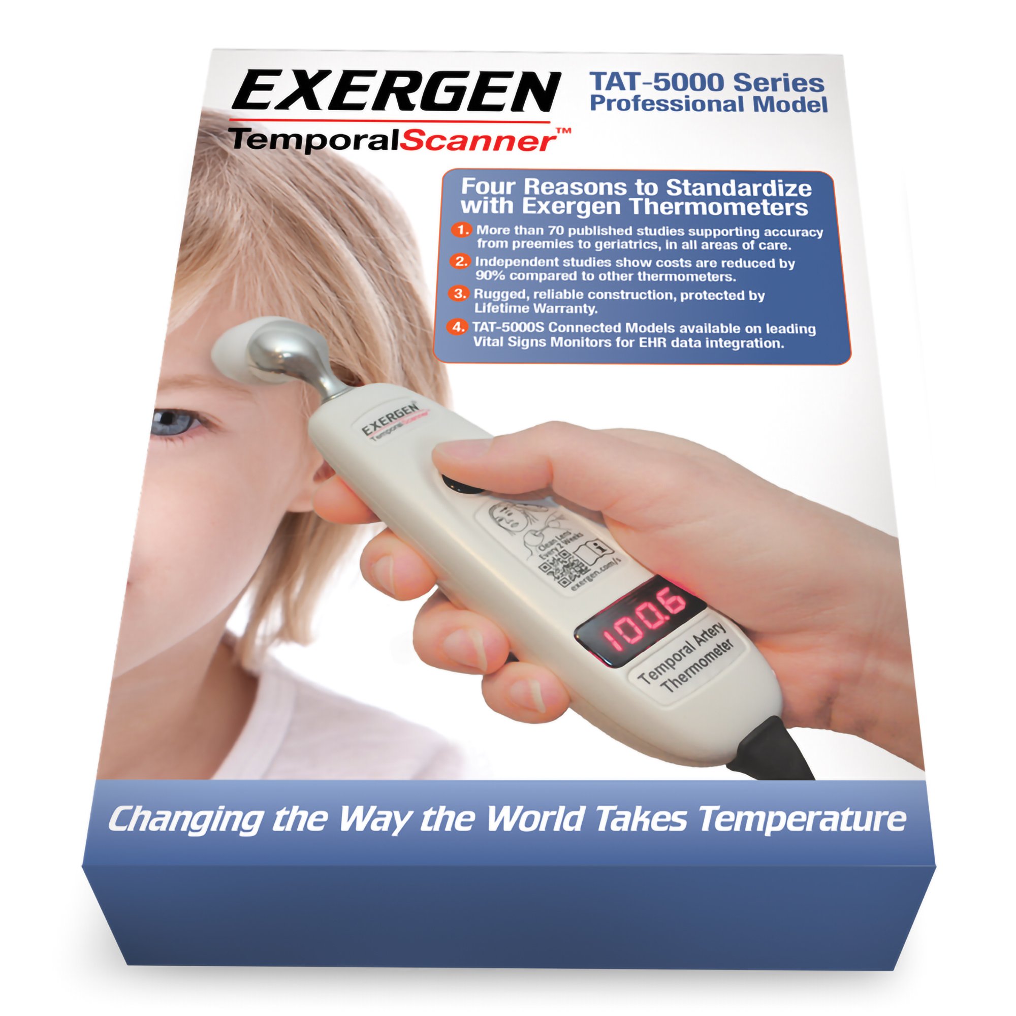 Temporal Scanner Temporal Contact Thermometer LCD Display 124275S 1 Each