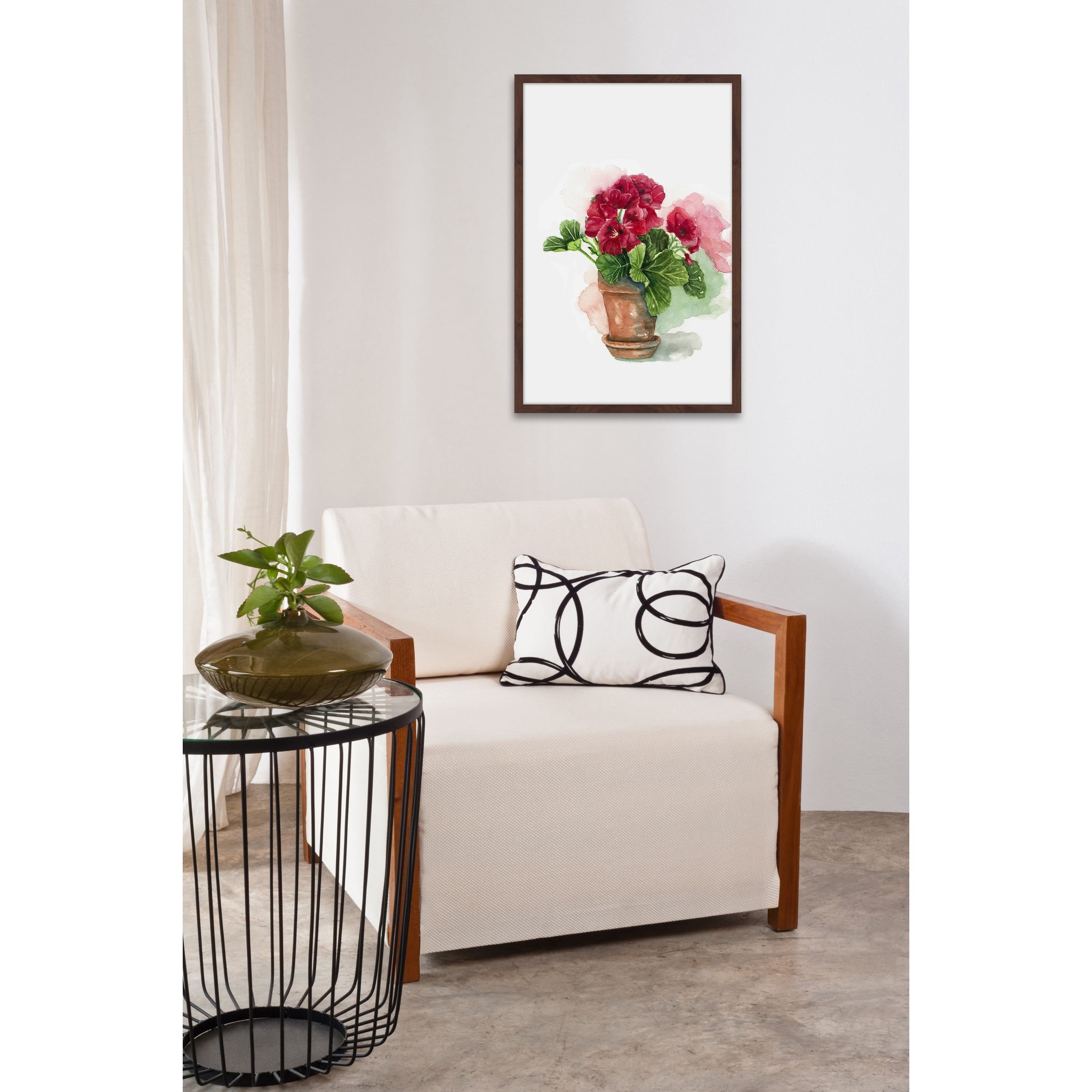 "Geranium in Bloom" Framed Painting Print