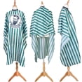 thumbnail image 6 of Barbershop American Style Haircut Apron Hair Salon Retro Oil Head Green Striped Apron Color Random One,1Pc Haircutting Cloth, 6 of 9