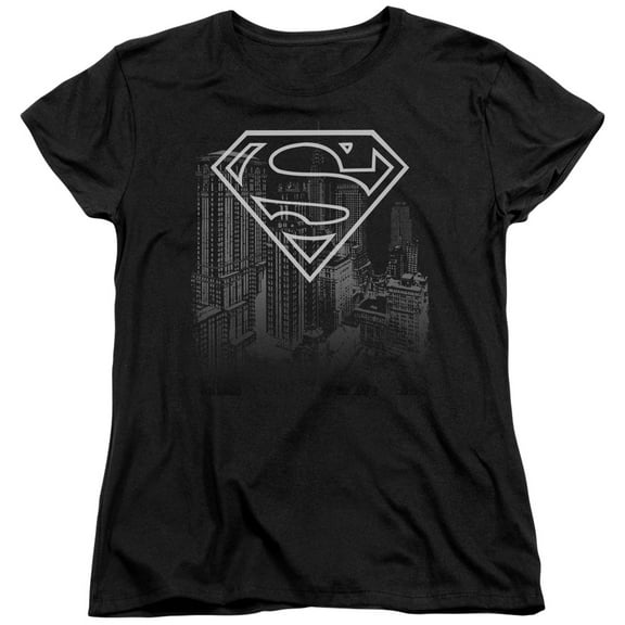 Superman Skyline Women's T-Shirt Black