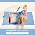 thumbnail image 5 of Abstract Swirling Colorful Blocks 2 Pack Pencil Pouch for 3 Ring Binder Smooth Zipper Folders with Pockets Clear Window Pencil Case, 5 of 6