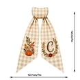 thumbnail image 2 of Halloween Pumpkin Wreath Sash, Fall Front Door Decor Monogram Initial, Plaid Pumpkin Bow Decorative Tie for Wreath Garland Yard by Akmoler, 5.12" × 54.33", 2 of 6