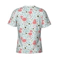 thumbnail image 6 of Vsdgher Cute Flamingo Print Men's Dry Fit Mesh Athletic Shirts Moisture Wicking Tennis T-Shirt Tops, 6 of 9