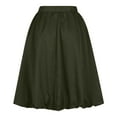 thumbnail image 5 of Best Buy Women's Chiffon Elastic High Waist Pleated A-Line Flared Maxi Skirts Ndbuld Summer Skirt Skirt,Green,M, 5 of 6