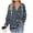 Navy, variant on Winter Striped Drawstring Hooded Long Sleeve Sweatshirt Top for Women Cozy Casual Pullover