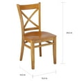 thumbnail image 5 of Beechwood Mountain Cross-back Solid Wood Dining Chairs (Set of 2) Black Black Finish, 5 of 5