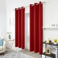 thumbnail image 2 of Deconovo Black Out Curtains, Thermal Insulated Solid Grommet Blackout Curtains/Drapes for Kid's Room (Red, 42" x 90", Set of 2 Panels), 2 of 10