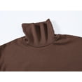 thumbnail image 6 of Tyhengta Men's Turtleneck Shirts, Long Sleeve Cotton Pullover Sweaters Mock Neck Knitted T-Shirt Basic Slim Fit Tee Tops coffee L, 6 of 10