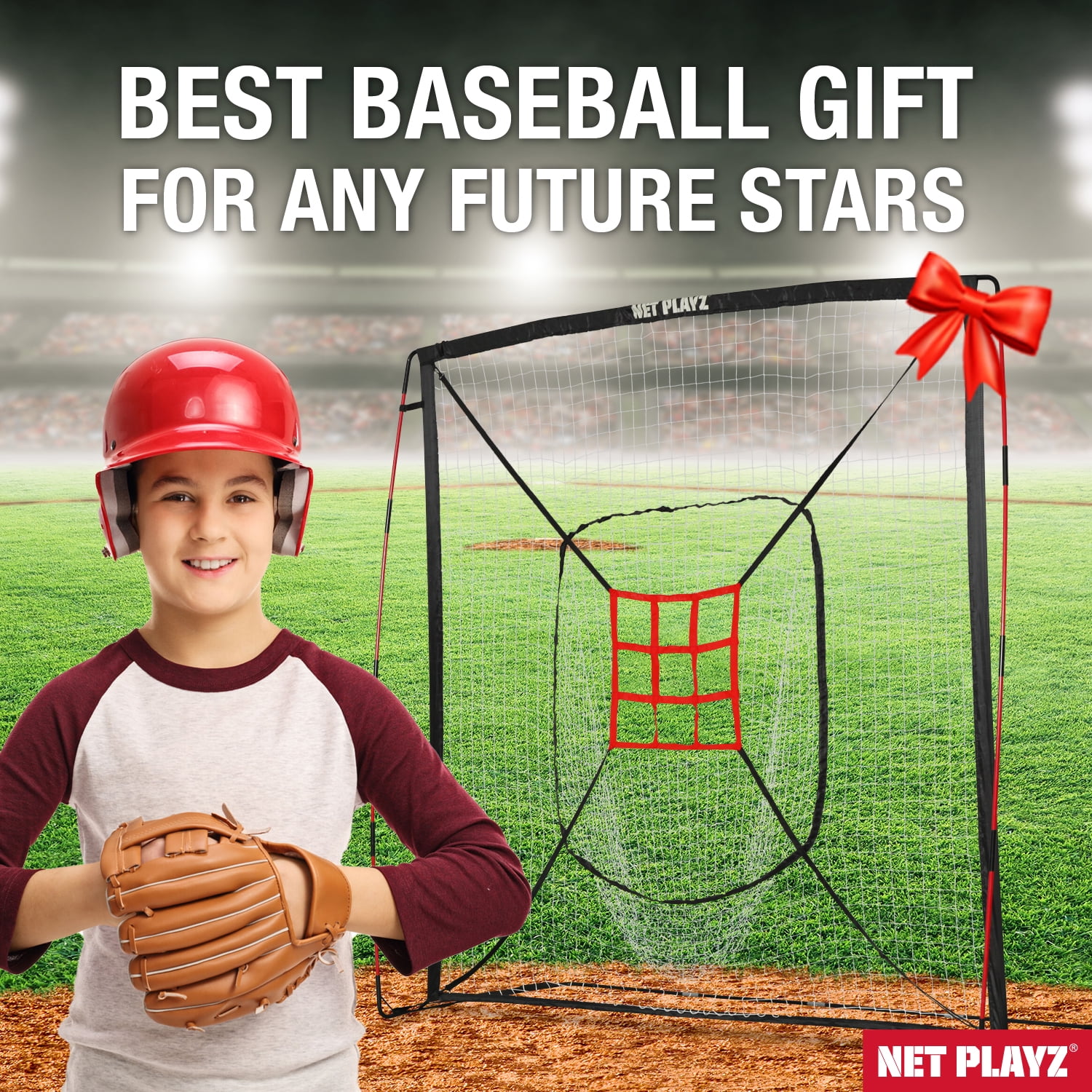 7' x 7' Baseball & Softball Practice Hitting & Pitching Net similar to Bow Frame, Great for All Skill Levels