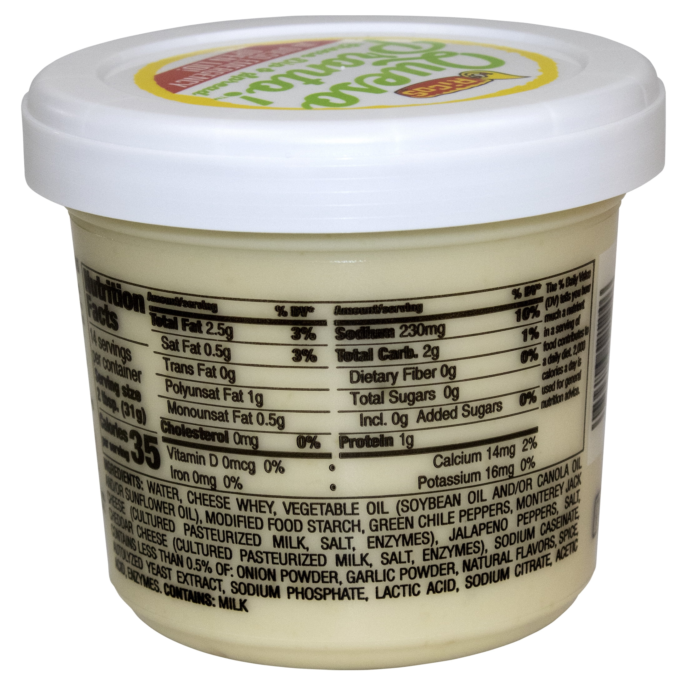Ricos® Queso Pronto Mild Cheese Dip & Spread with Green Chiles, 15 oz, Tub, Shelf-Stable