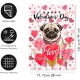 thumbnail image 2 of Pug Valentine House Flags Valentines Flags for Outdoors 28x40 Double Sided Dog Valentines Day Garden Flag Large Valentine''s Banners for Outside Lawn Front Porch Decor, 2 of 7