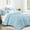 Light Blue, variant on Light Blue Queen Comforter Set, 3 Piece All Season Decorative Pintuck Bedding Comforter & Sets, Light Blue Soft Microfiber Lightweight Washable Bed Set for Queen Size Bed