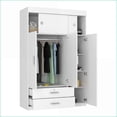 thumbnail image 6 of Chests & Wardrobes, 73” High Armoire with Drawers & Hanging Rod | White | Engineered Wood, 6 of 7