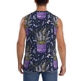 thumbnail image 4 of Daiia Lavender Flowers Printed Men's Tank Tops,Casual Soft Sleeveless Gym Muscle Shirts Bodybuilding Tee-3X-Large, 4 of 8