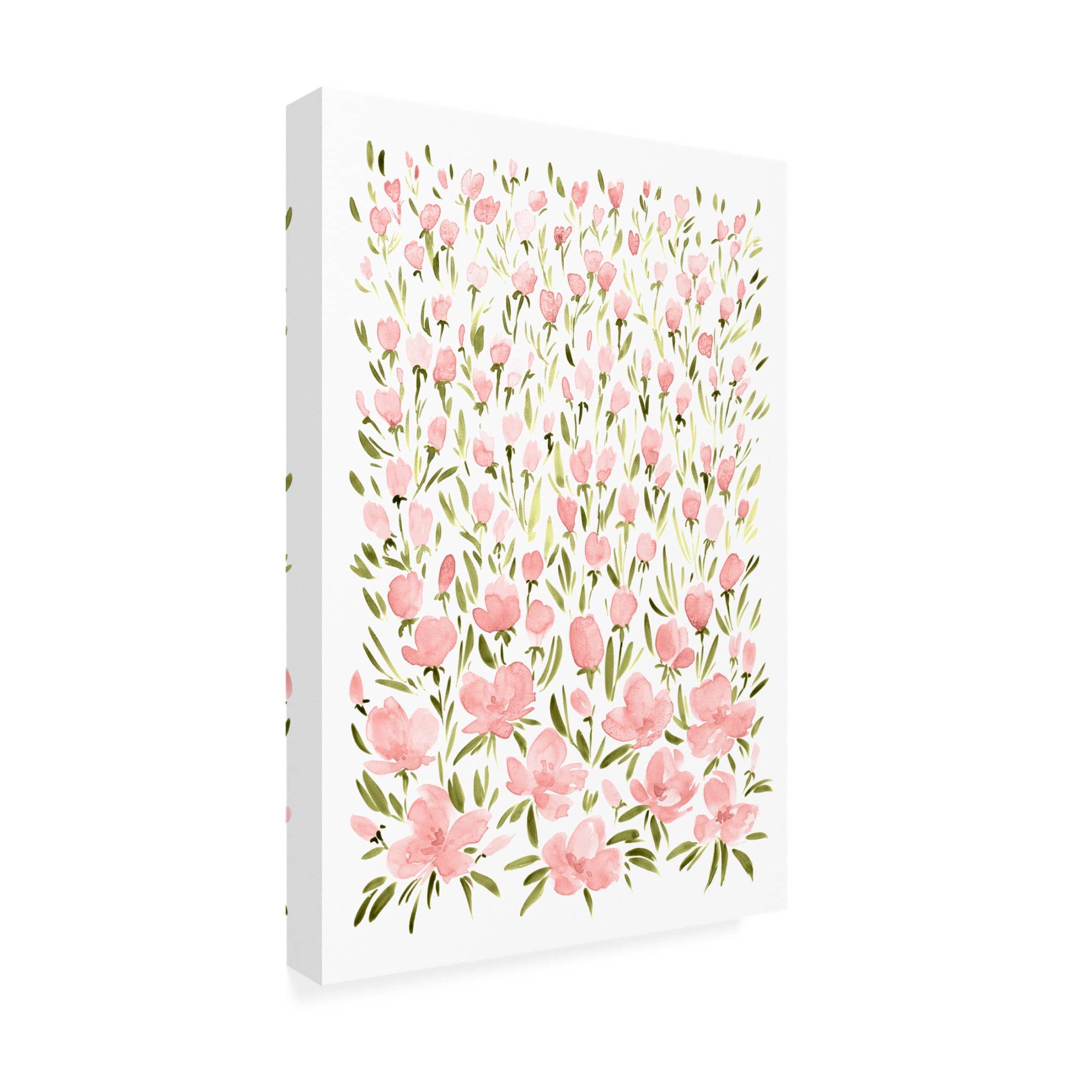 Trademark Fine Art Rosana Laiz Blursbyai Field of pink flowers Canvas Wall Art