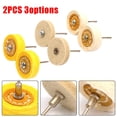 thumbnail image 6 of Arkzeo 2XWhite Yellow Shape Handle Mirror Polishing Cotton T Style Polish Buffing Wheel Yellow cloth wheel, 6 of 6