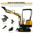 thumbnail image 5 of 1 Ton Mini Excavator with 8pcs Attachments 13.5HP B&S Gas Engine 420cc Crawler Trencher Digger Machine, 5 of 8