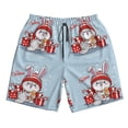 thumbnail image 2 of Honeii's merry Christmas rabbit Print Men's Casual Shorts with Drawstring，Swim Trunks Quick Dry Beach Shorts, 2 of 5